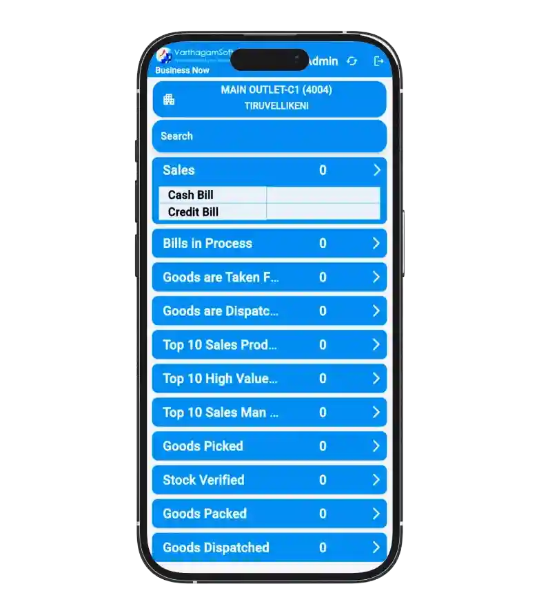 Business Now App showing billing and business status in real time
