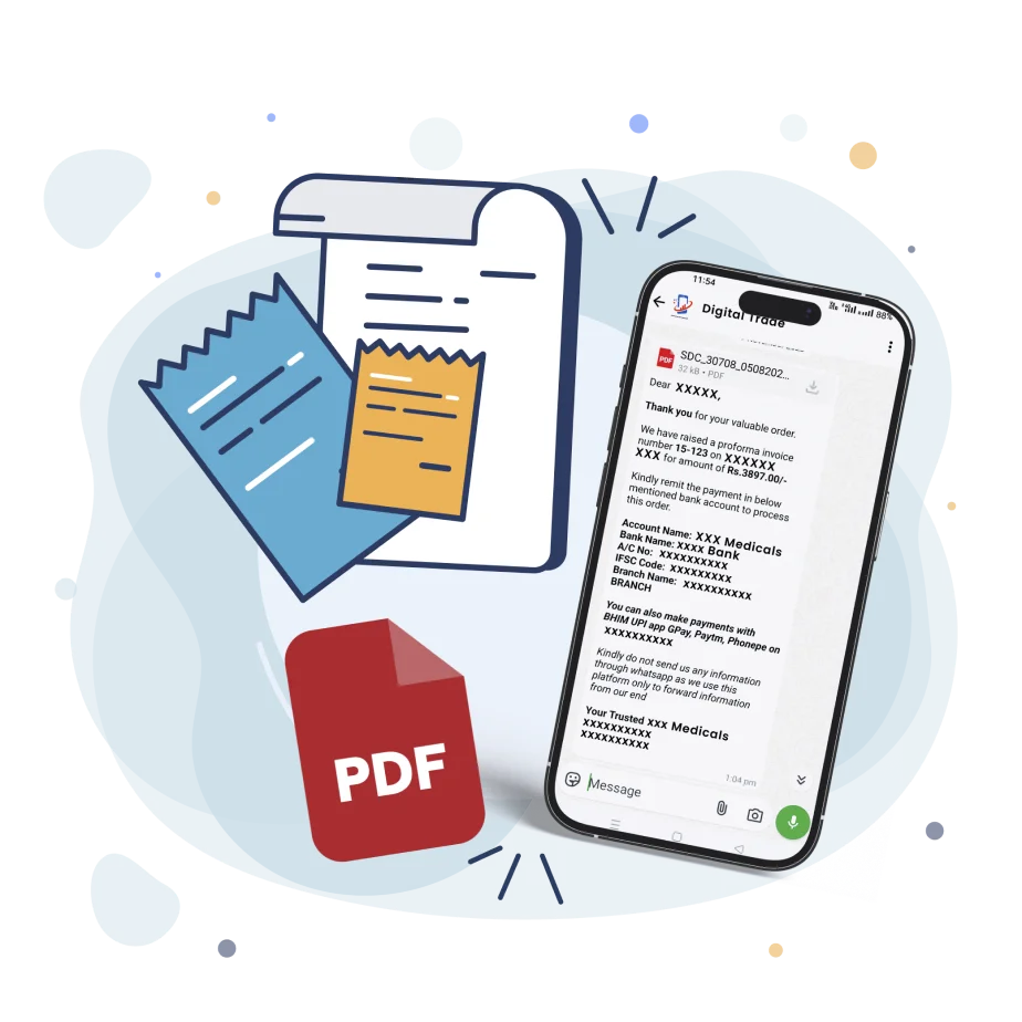 Retail software with whatsapp bill sharing option