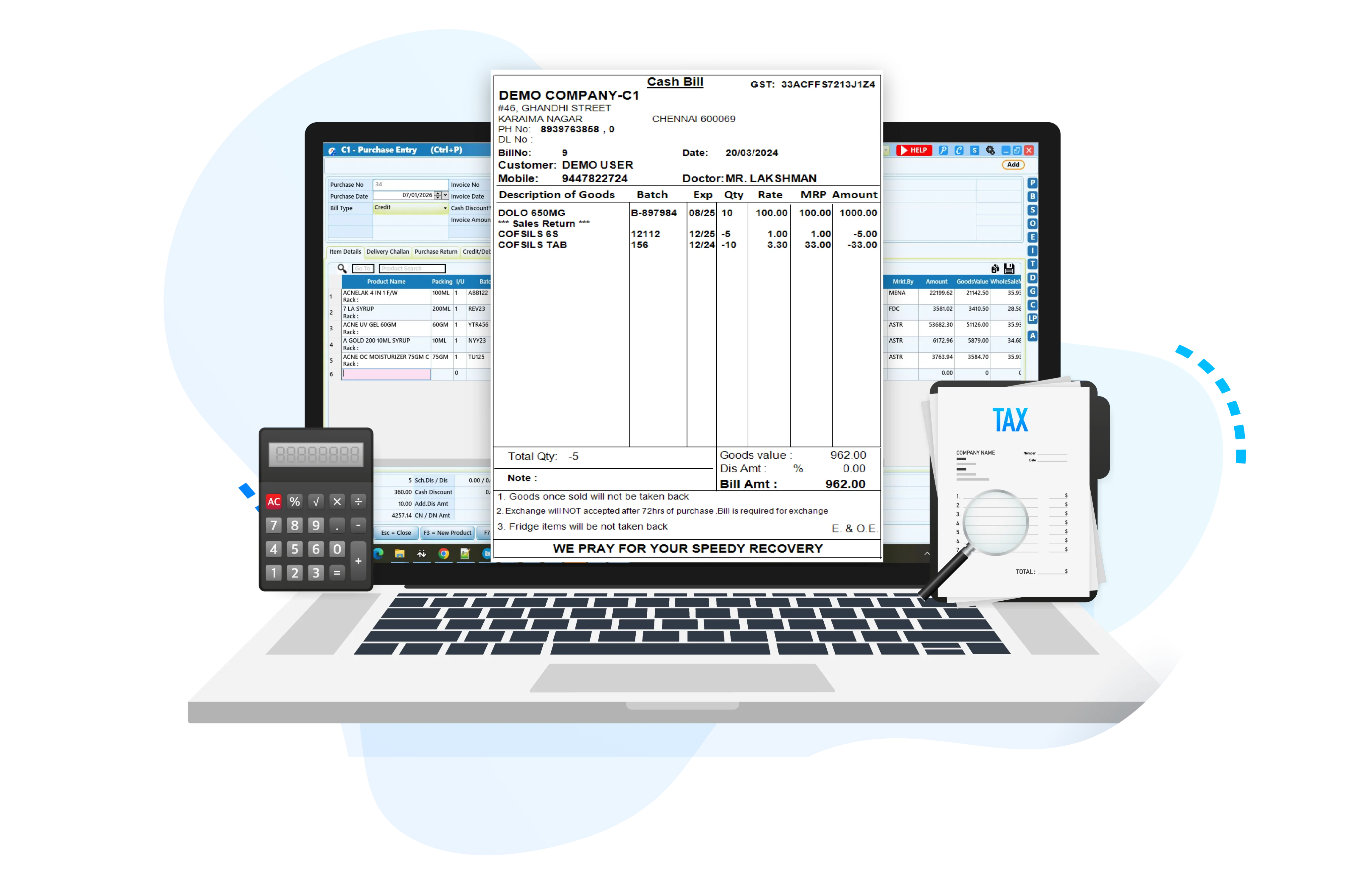 Retail Software Billing Screen